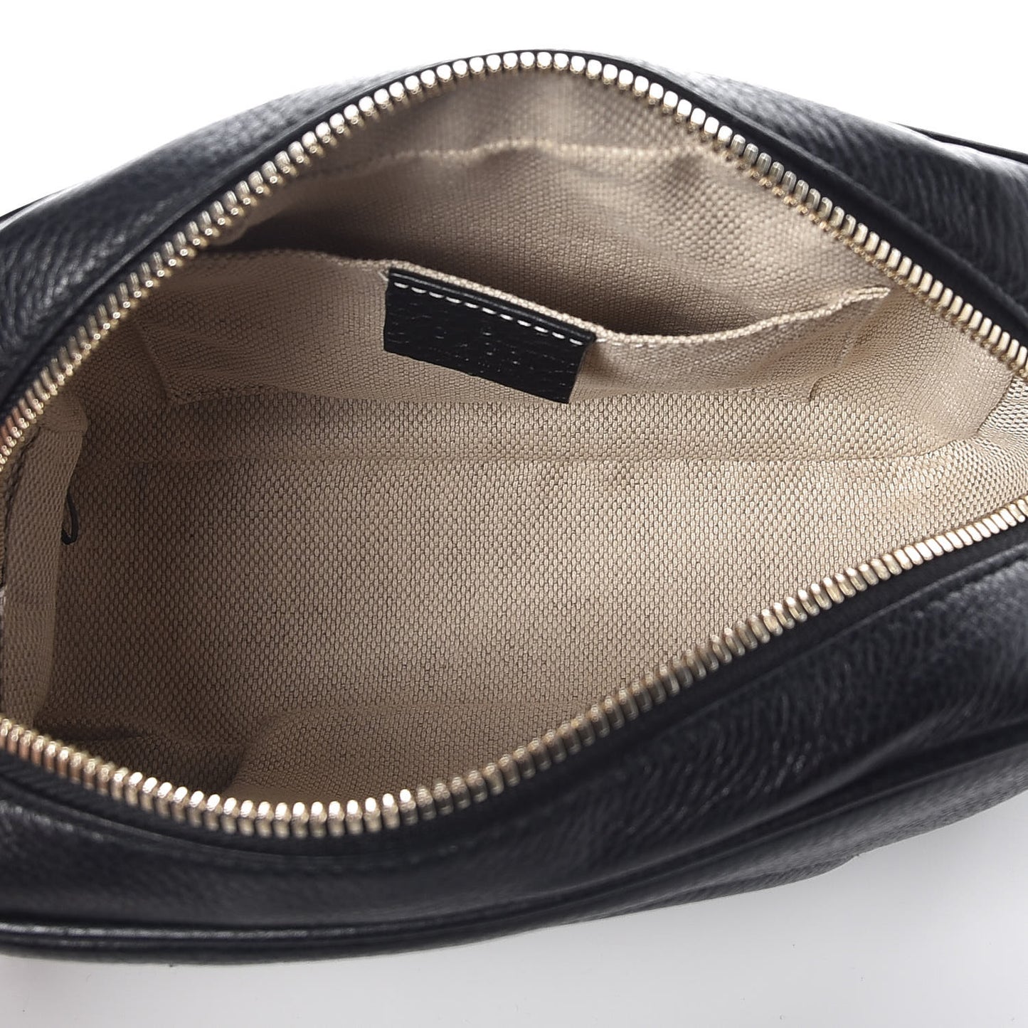 Pebbled Calfskin Small Soho Disco Bag Black