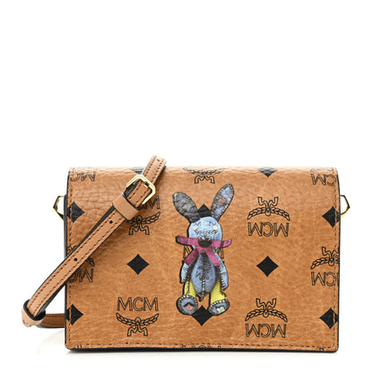 MCM Visetos Rabbit Crossbody Cognac 1 of 10