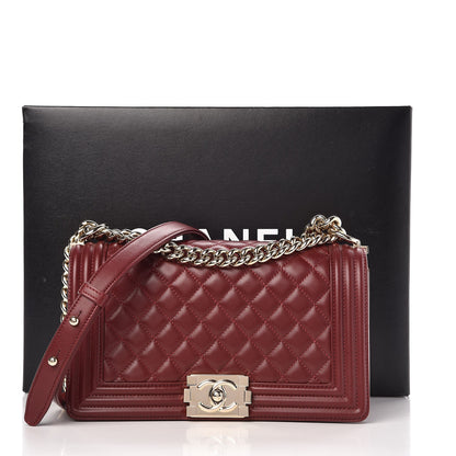 Chanel Lambskin Quilted Medium Boy Flap Red 8 of 8