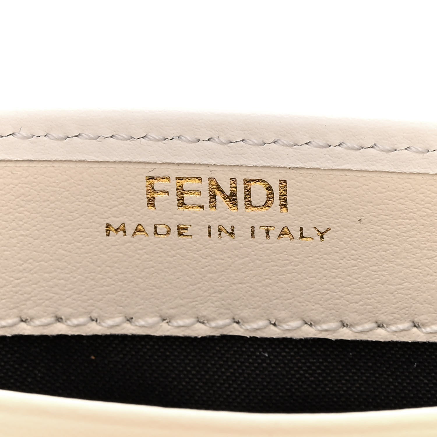 Fendi Vitello Kyoto Metal Fendi Roma Logo Chain Continental Wallet White 6 of 13