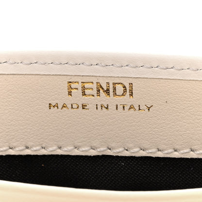 Fendi Vitello Kyoto Metal Fendi Roma Logo Chain Continental Wallet White 6 of 13
