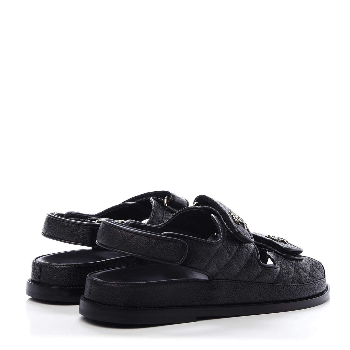 Caviar CC Flat Sandals 40.5 Black
