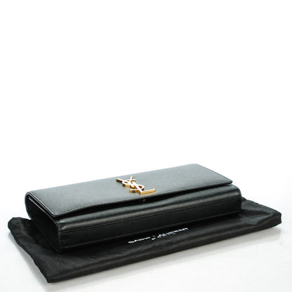 Saint Laurent Grain De Poudre Classic Monogram Clutch Black 4 of 7