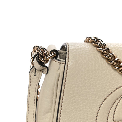 Gucci Pebbled Calfskin Small Soho Flap Crossbody Off White 16 of 21