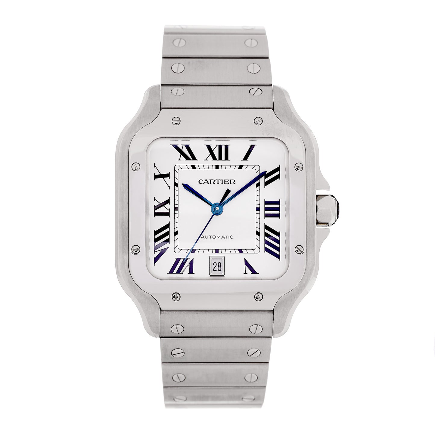 Stainless Steel 39.8mm Santos De Cartier Automatic Watch