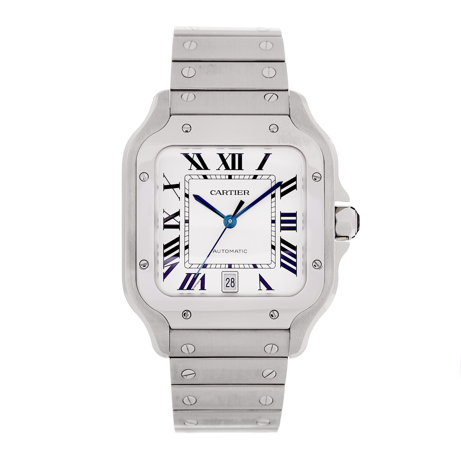 Cartier Stainless Steel 39.8mm Santos De Cartier Automatic Watch 1 of 5