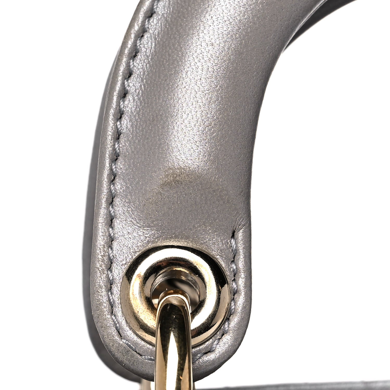 Christian Dior Metallic Lambskin Cannage Mini Lady Dior Grey 14 of 20