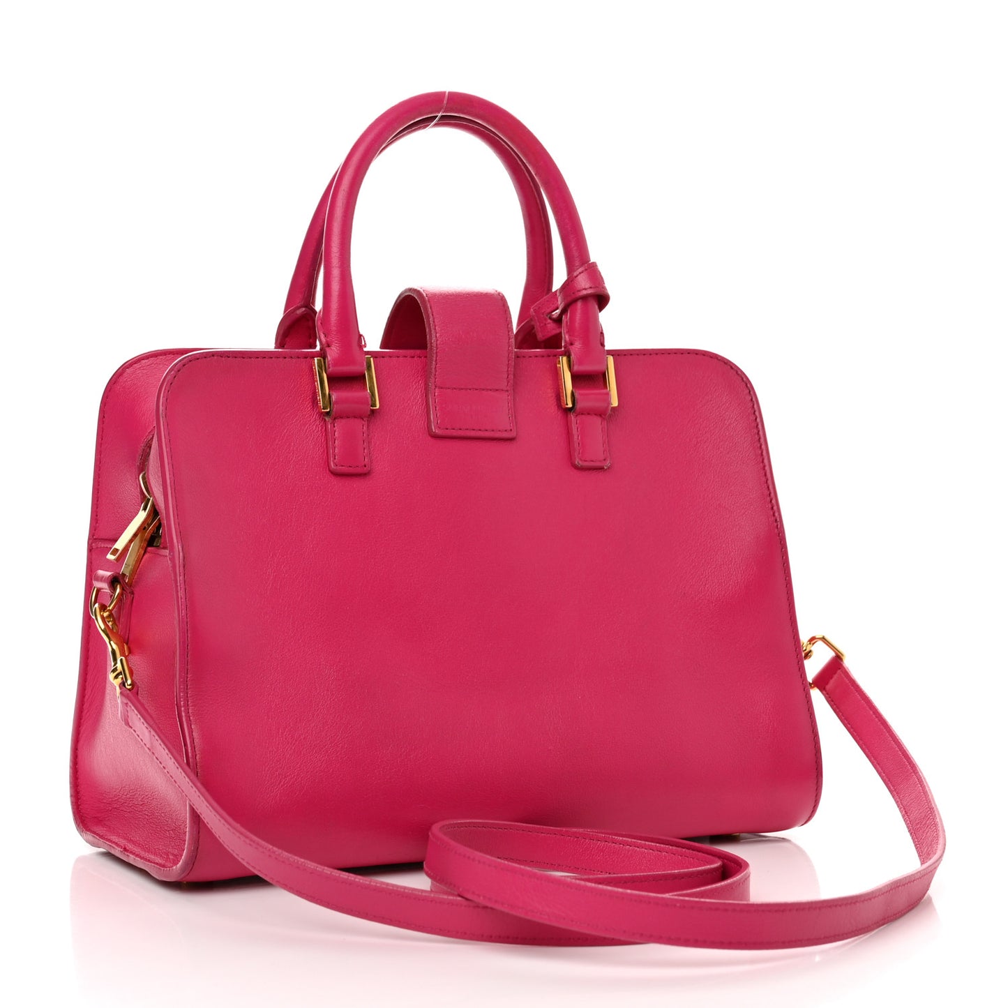 Calfskin Monogram Baby Cabas Fuchsia