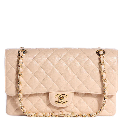 Chanel Caviar Quilted Medium Double Flap Beige Clair 1 of 8