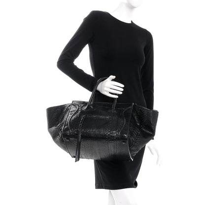 Celine Python Medium Phantom Luggage Black 2 of 11
