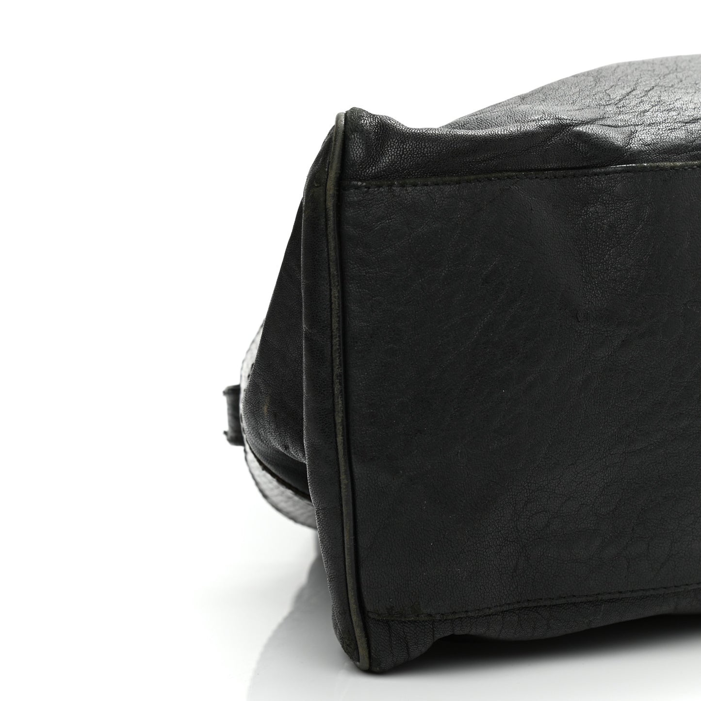 Distressed Lambskin Large Bag De Jour Tote Black