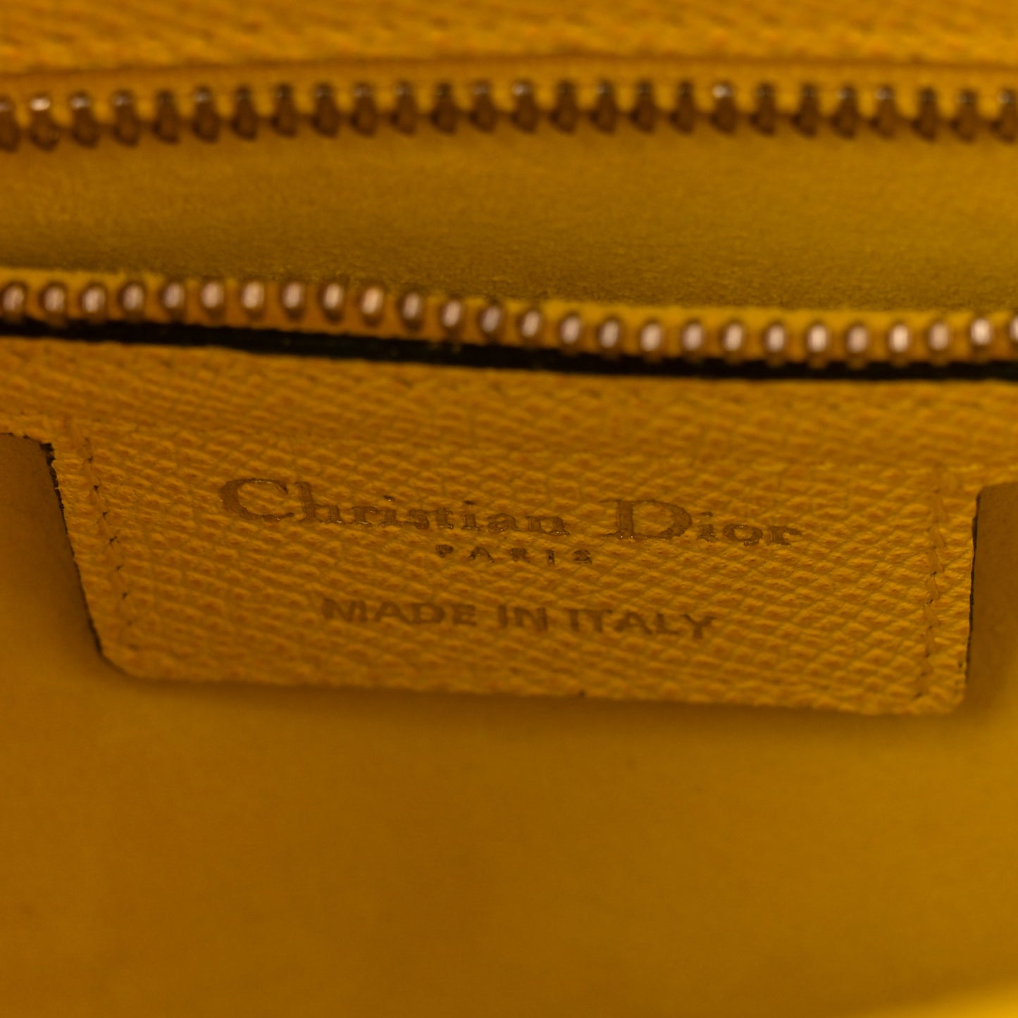 Grained Calfskin Saddle Bag With Strap Yellow