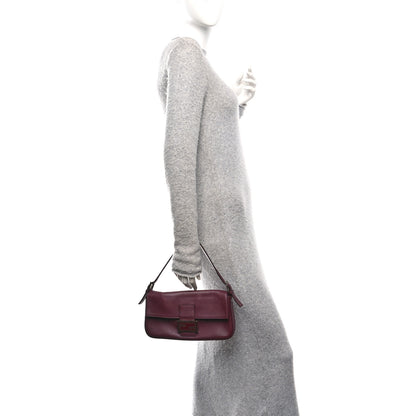 Fendi Vitello Flamingo Enamel Baguette Ciliegia 2 of 10