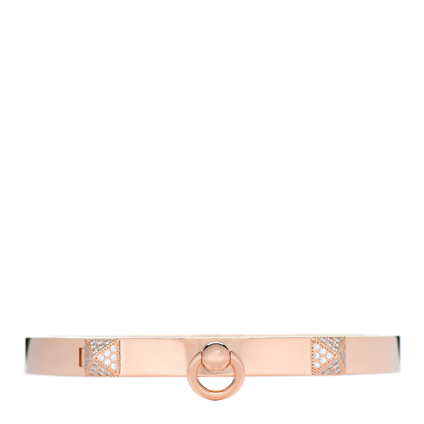 18K Rose Gold Diamond PM Collier De Chien Bracelet SH