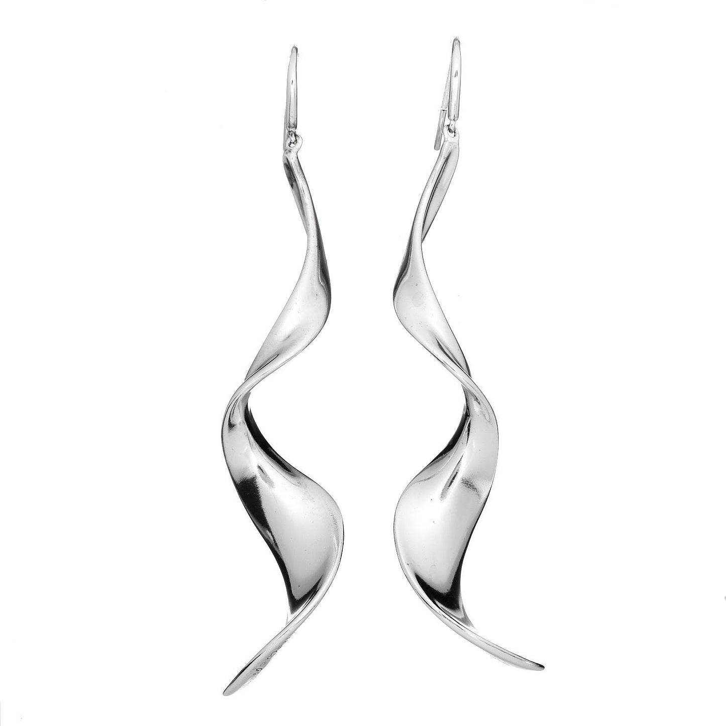Sterling Silver Frank Gehry Orchid Drop Earrings
