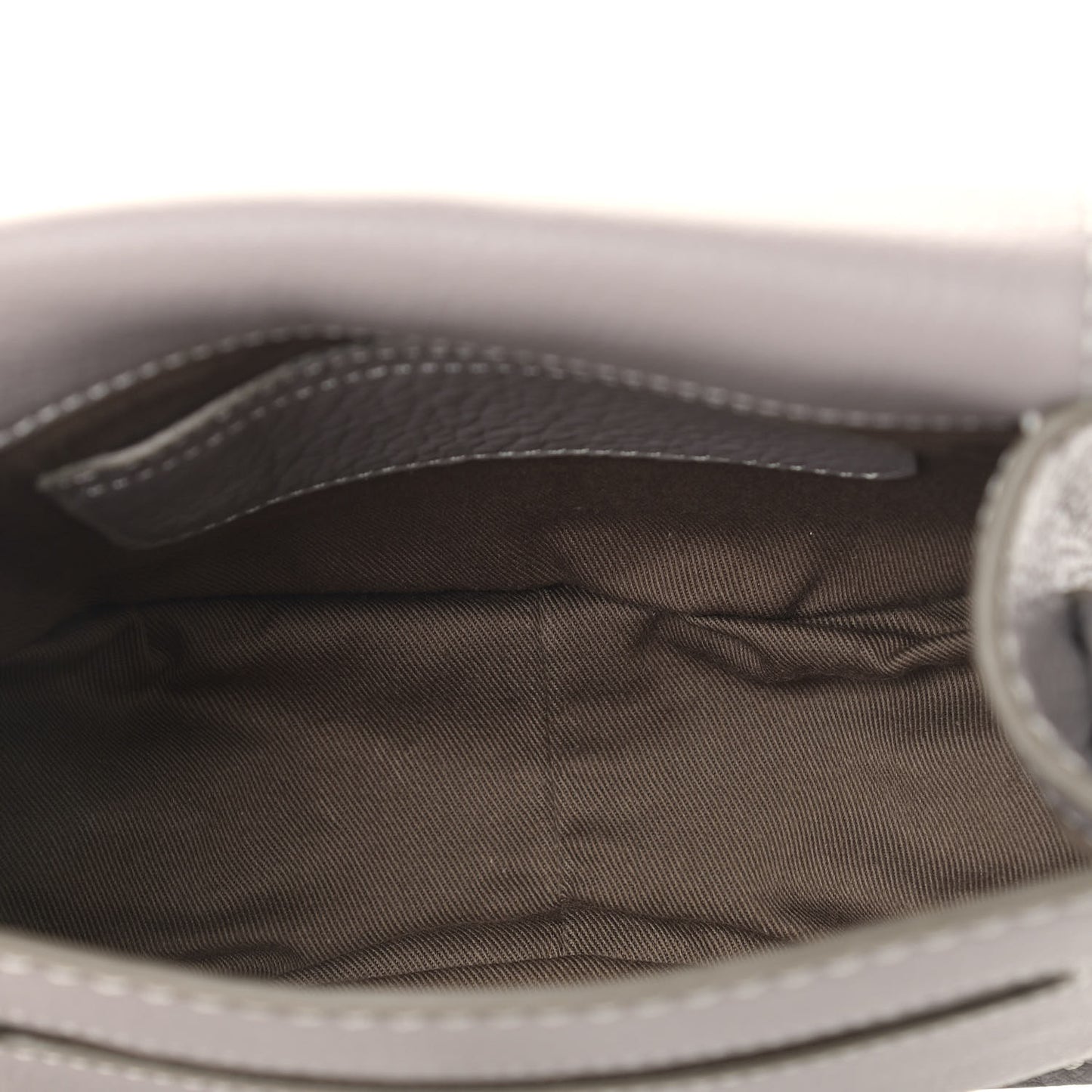 Calfskin Mini Marcie Round Crossbody Bag Cashmere Grey