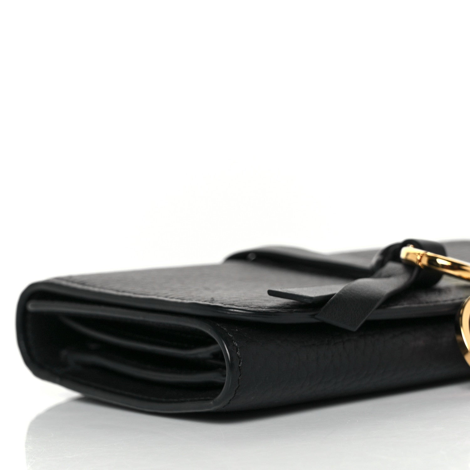 Chloe Grained Calfskin Alphabet Compact Wallet Black 5 of 9