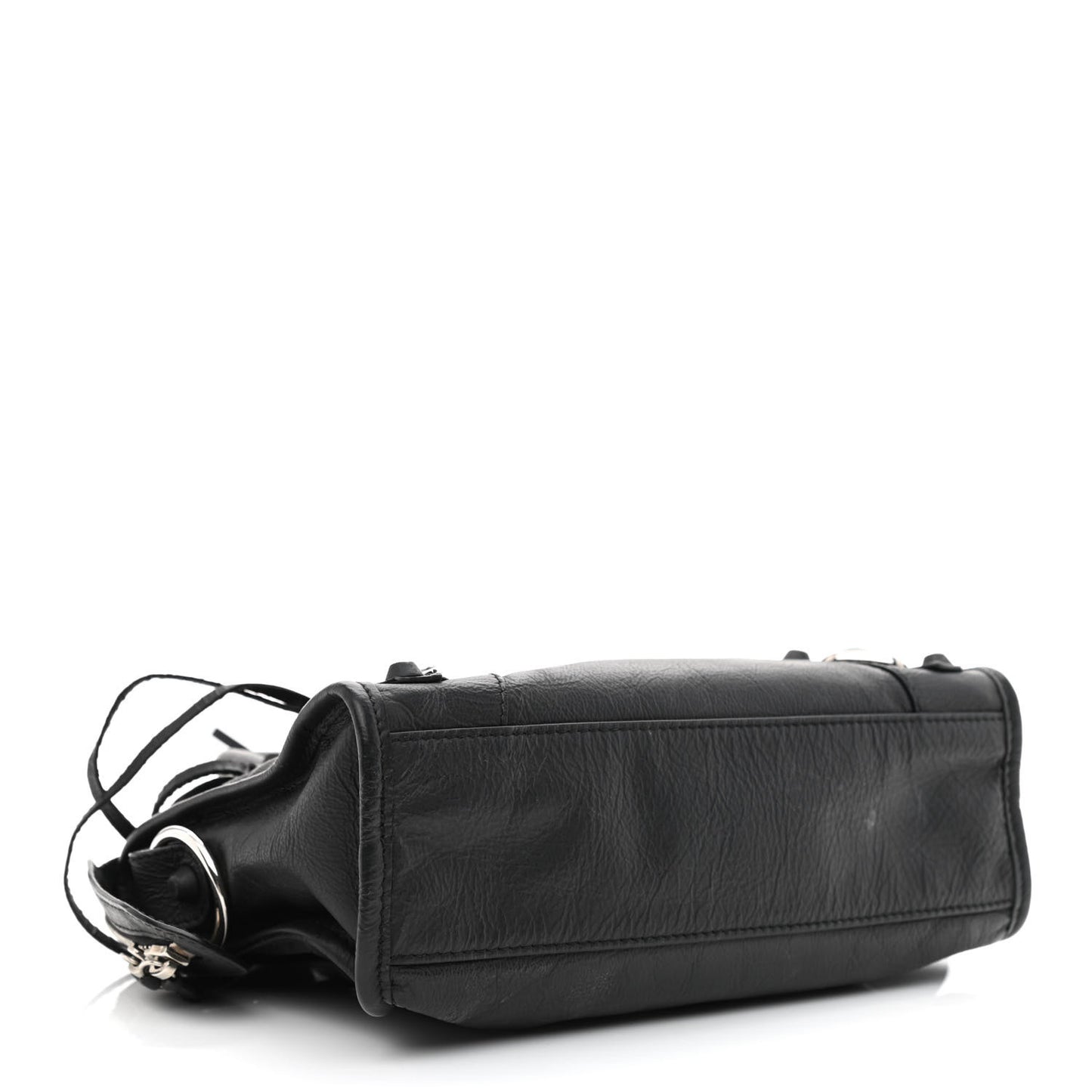 Matte Goatskin Rubber Covered Classic Hardware Mini City Black