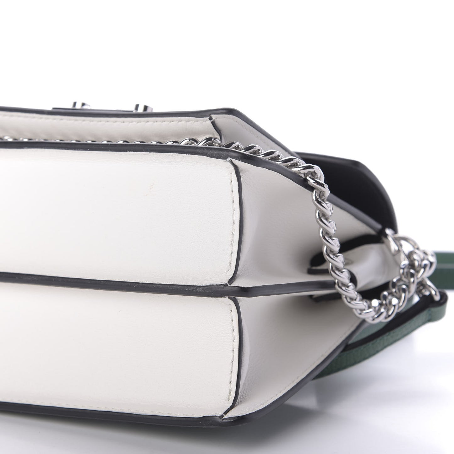 Calfskin Visetos Small Patricia Crossbody Bag Eden Black