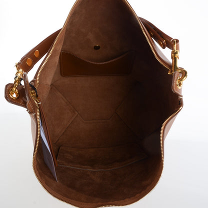 Celine Natural Calfskin Medium Zipped Hobo Tan 6 of 8