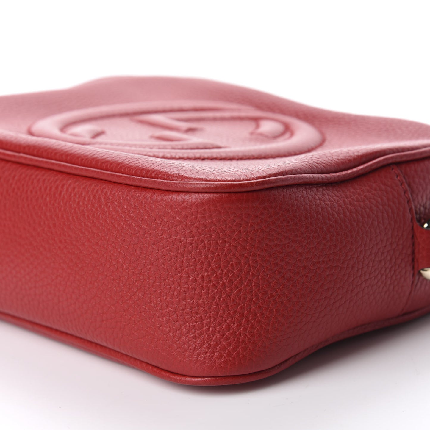 Pebbled Calfskin Small Soho Disco Bag Vibrant Red