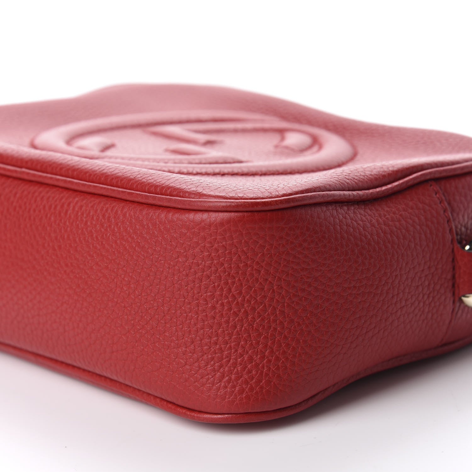 Gucci Pebbled Calfskin Small Soho Disco Bag Vibrant Red 6 of 10