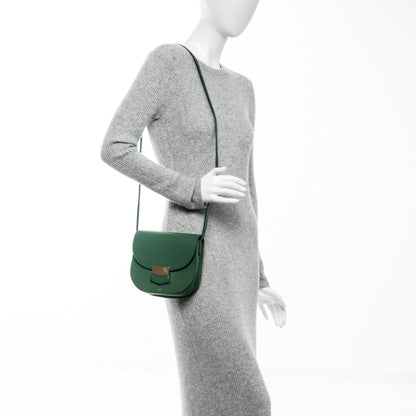 Celine Grained Calfskin Small Trotteur Light Forest 2 of 6