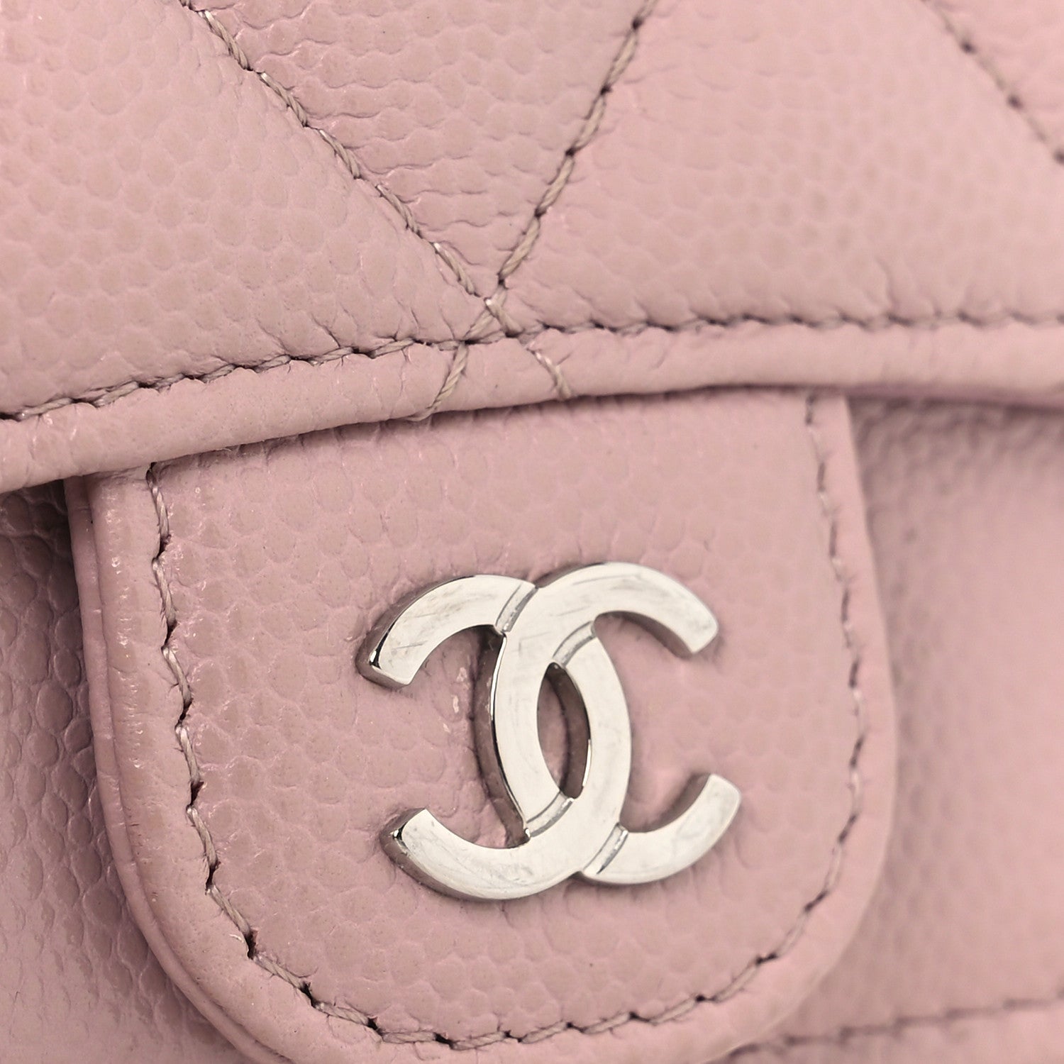 Chanel Caviar Quilted Flap Zip Card Holder Light Pink 8 of 10