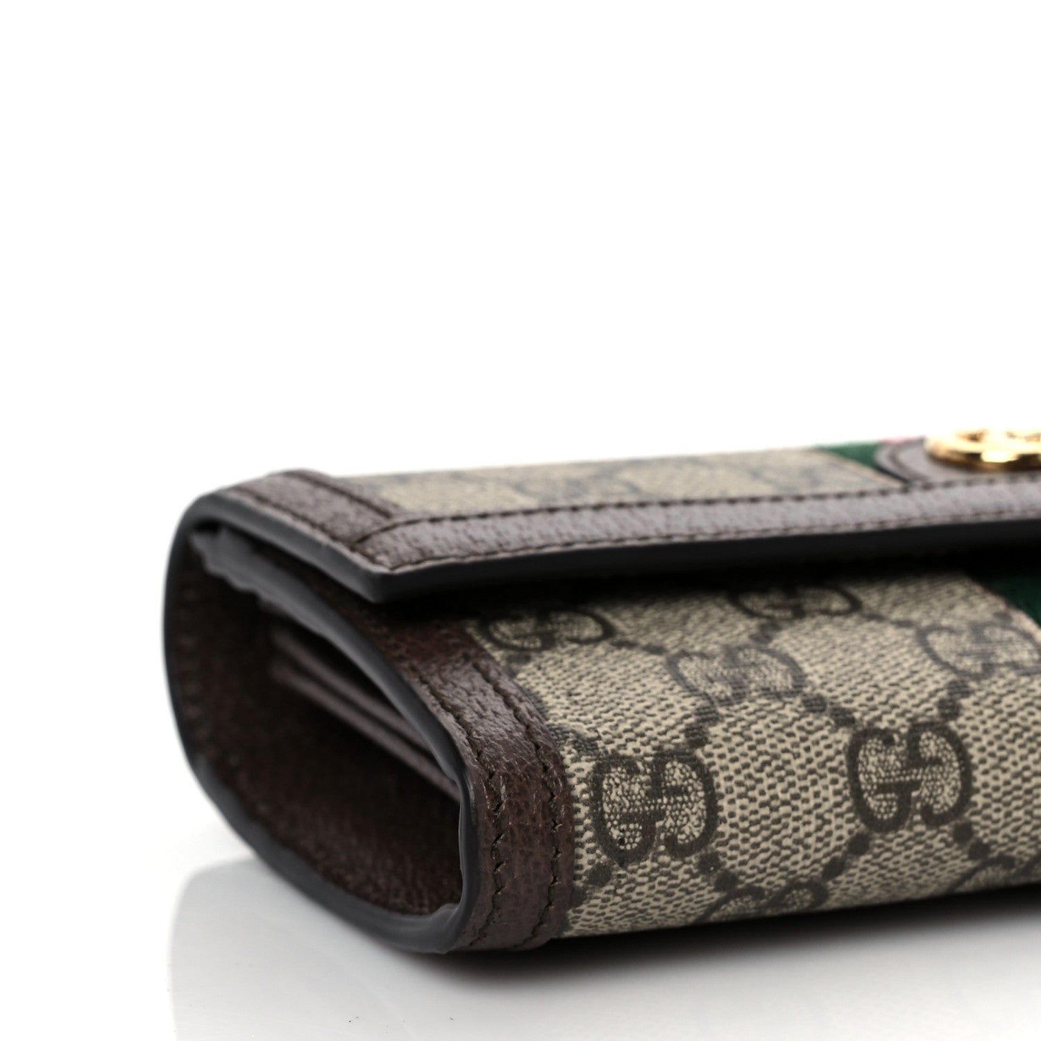 Gucci GG Supreme Monogram Web Ophidia Continental Wallet Brown 7 of 8