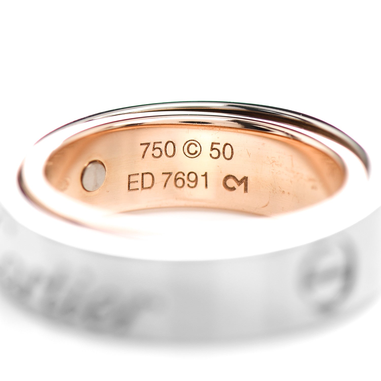 Cartier 18K White Pink Gold 5.5mm Astro LOVE Ring 50 5.25 4 of 4