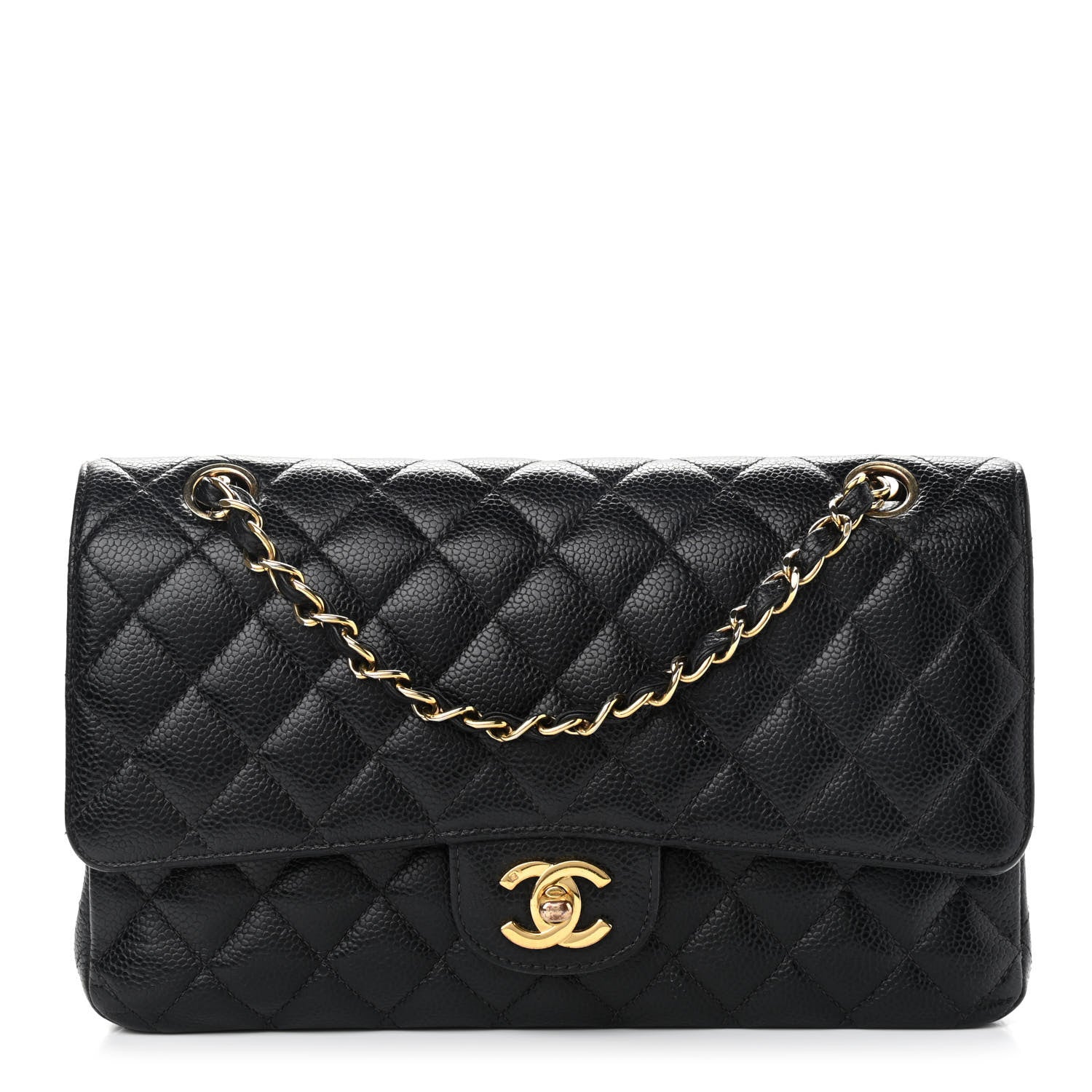 Chanel Caviar Quilted Medium Double Flap Black 1 of 12