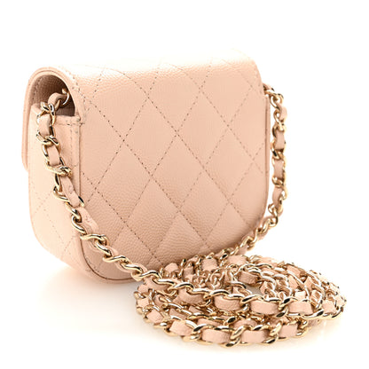 Chanel Caviar Quilted Mini Clutch With Chain Light Beige 3 of 11