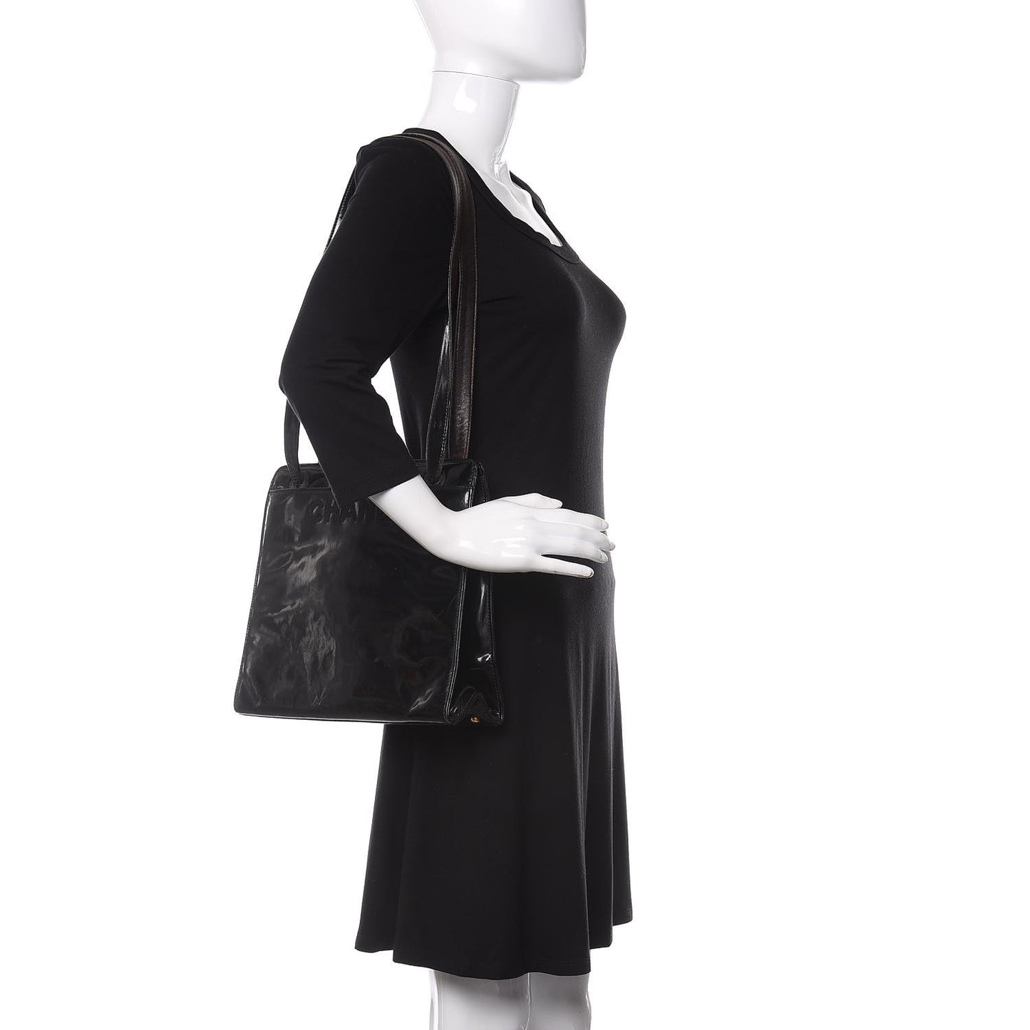 Patent Logo Tote Black