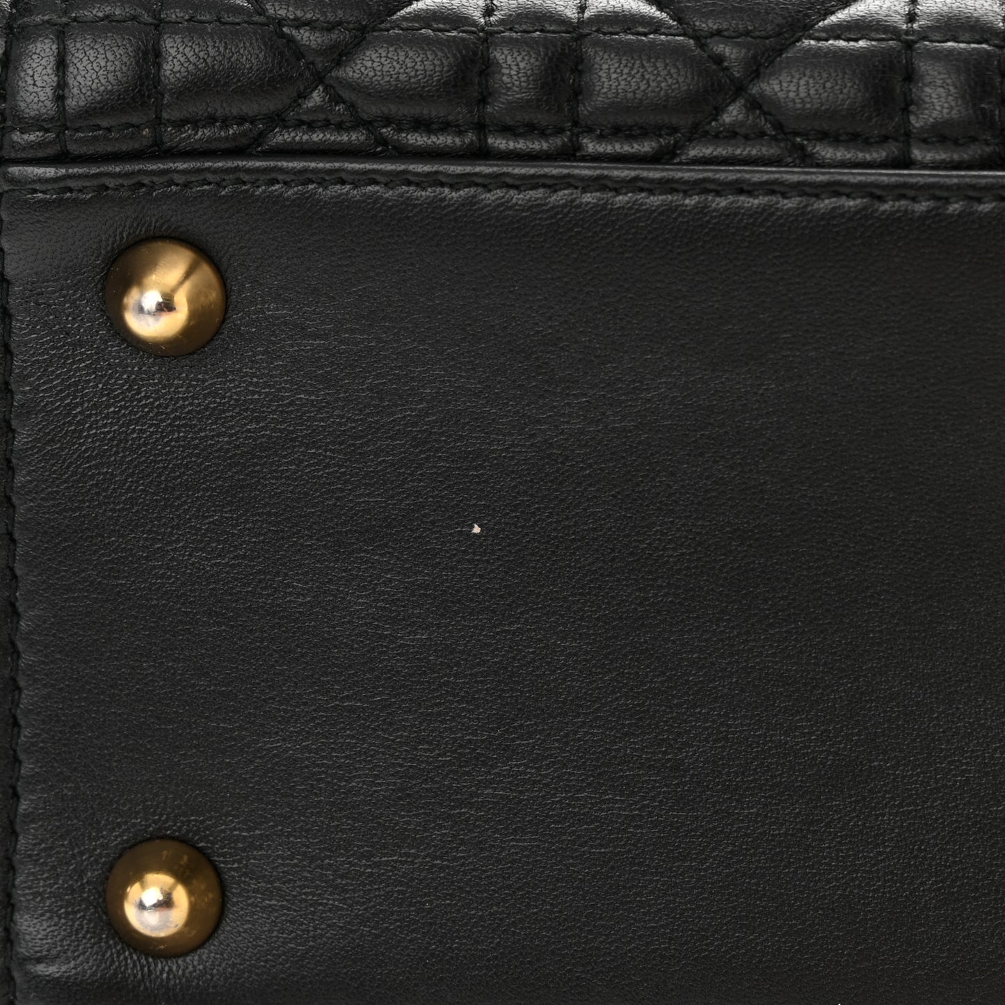 Lambskin Cannage Large Lady Dior Black