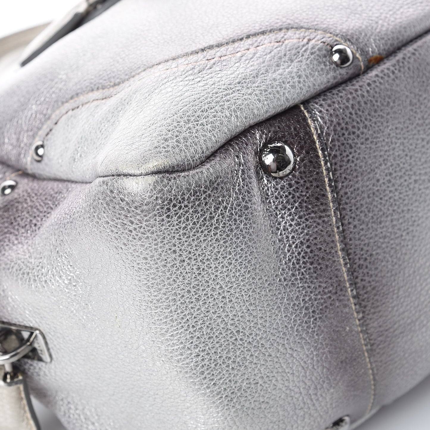 Cervo Lux Bowler Bag Argento
