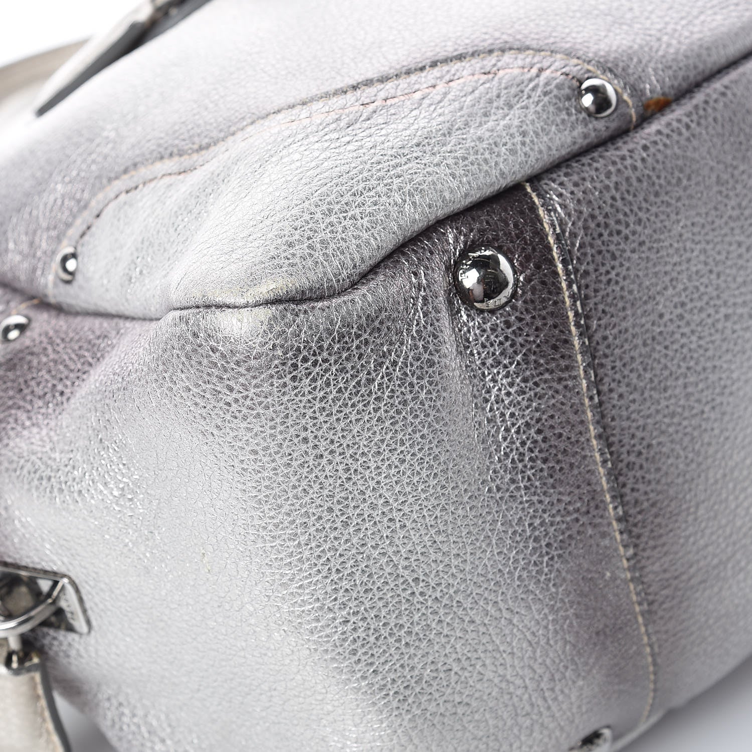 Prada Cervo Lux Bowler Bag Argento 14 of 20