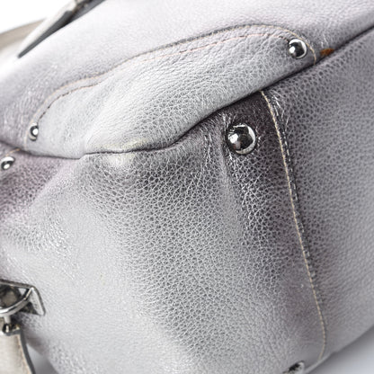 Prada Cervo Lux Bowler Bag Argento 14 of 20