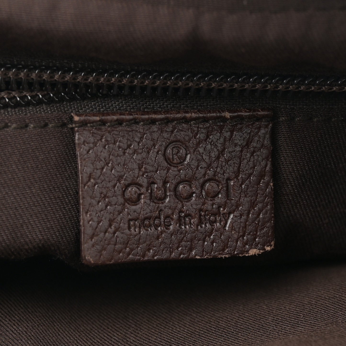 Monogram Web Medium Half Moon Hobo Dark Brown