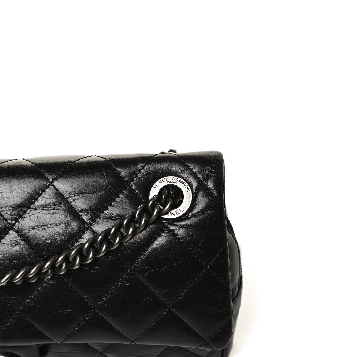 Chanel Glazed Calfskin Medium Duo Color Flap Black 13 of 17