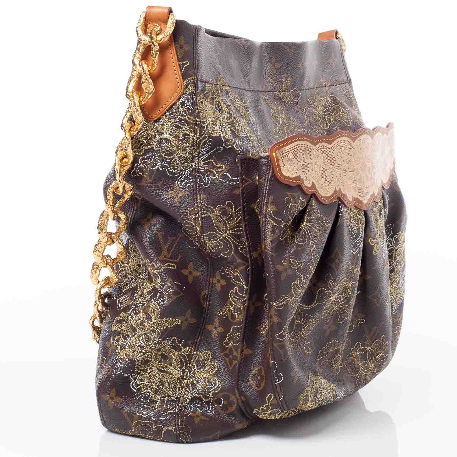 Louis Vuitton Monogram Dentelle Fersen Gold 3 of 8