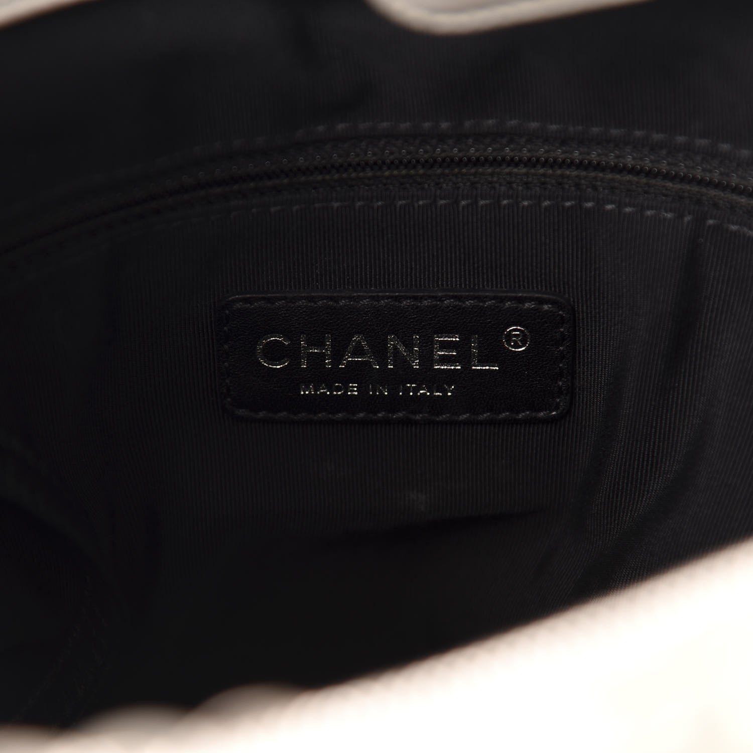 Chanel Glazed Calfskin Quilted Small Chain Me Tote Dark White 9 of 11