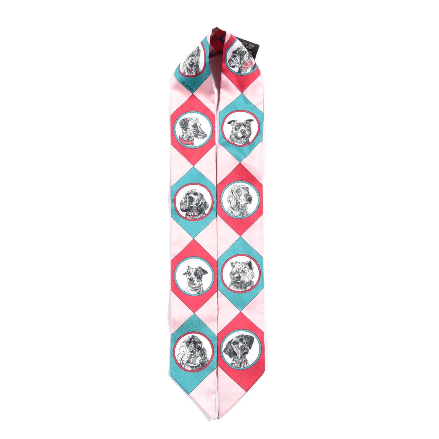 Silk Colliers Et Chiens Twilly Framboise Vert Rose