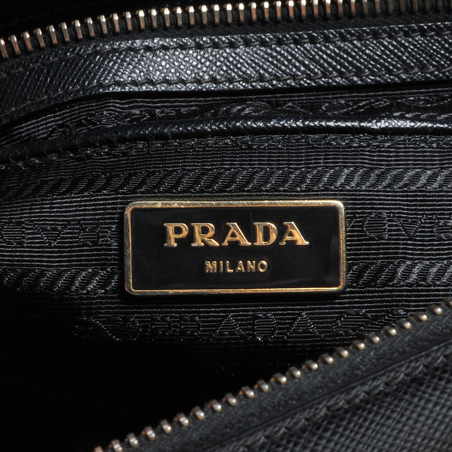 Prada Saffiano Lux Double Zip Medium Tote Nero Black 7 of 10