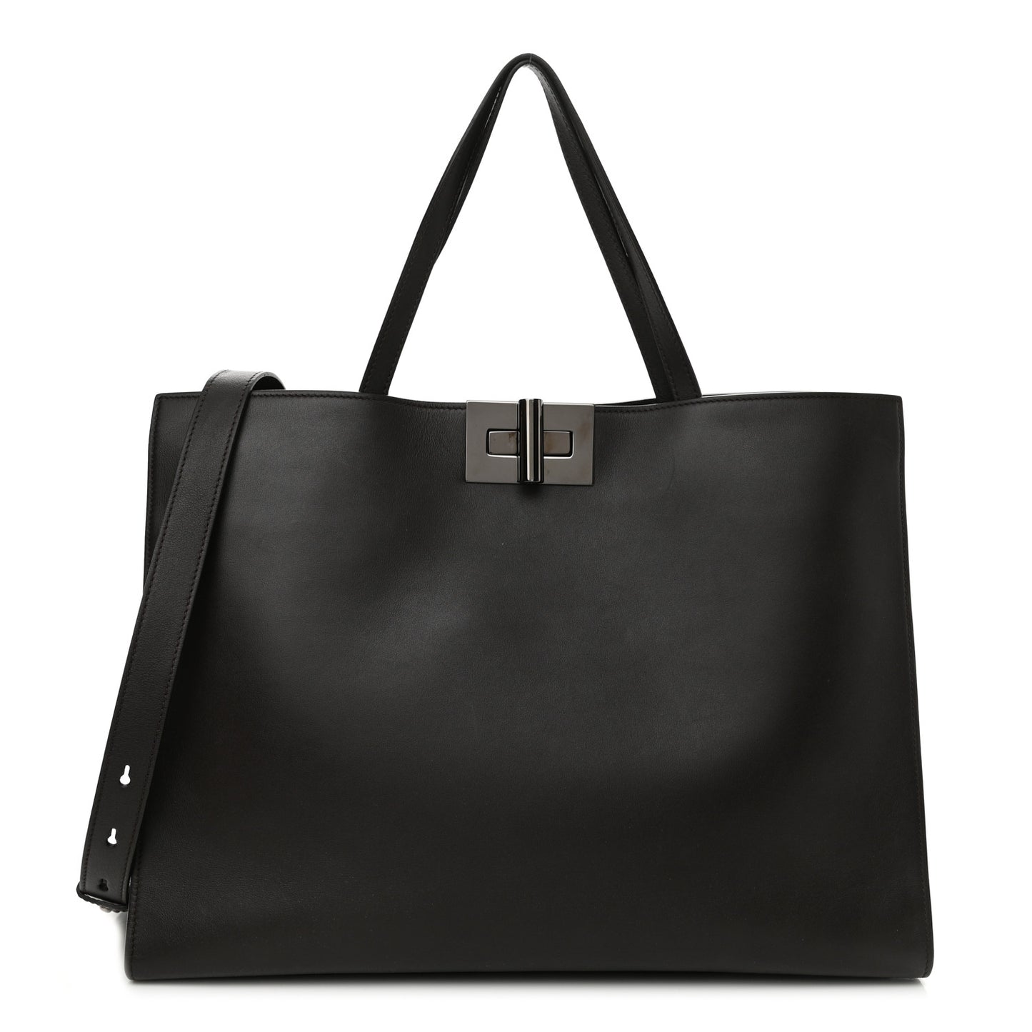 Calfskin Natalia Tote Dark Brown