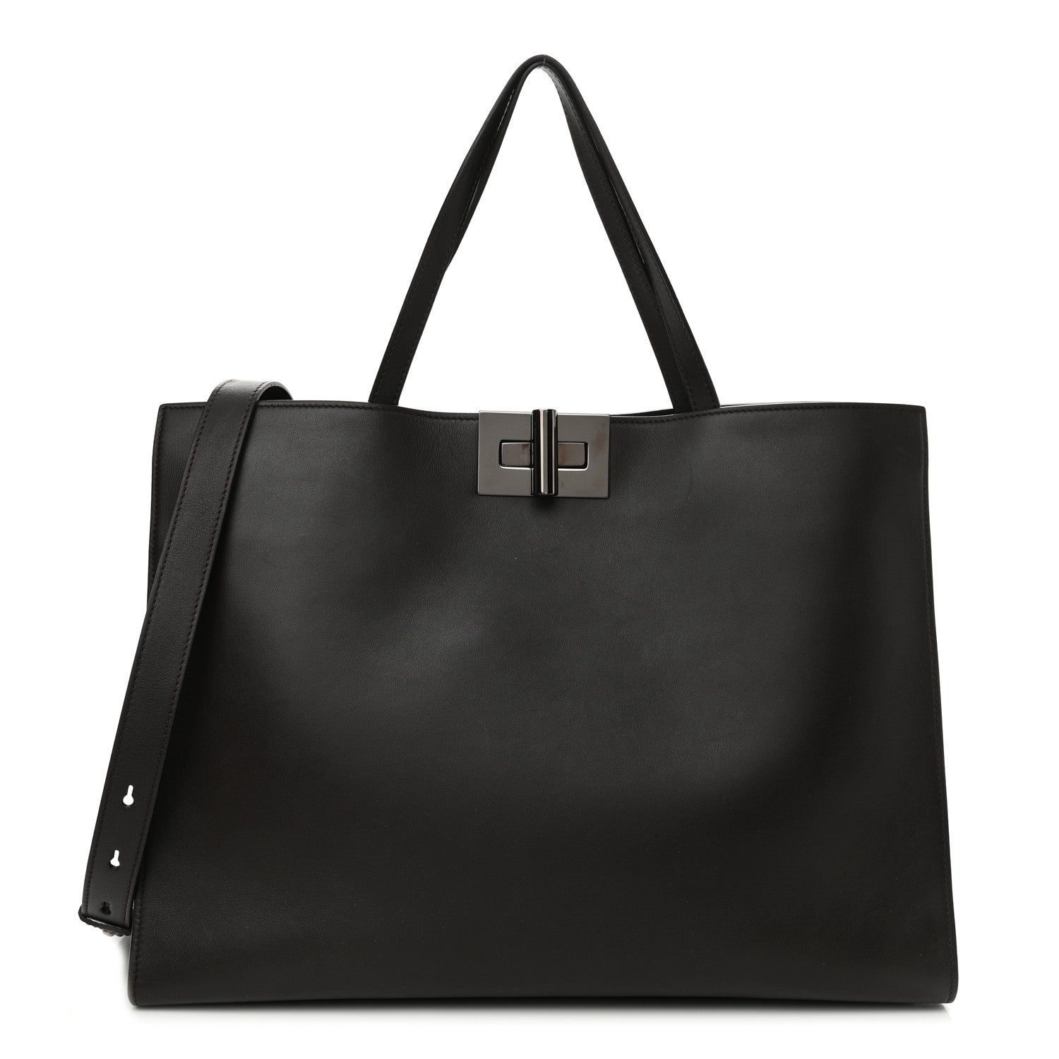 Tom Ford Calfskin Natalia Tote Dark Brown 1 of 11