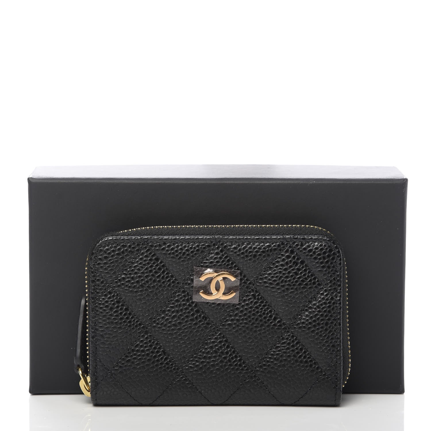 Chanel Caviar Quilted Zip Coin Purse Black 8 of 8