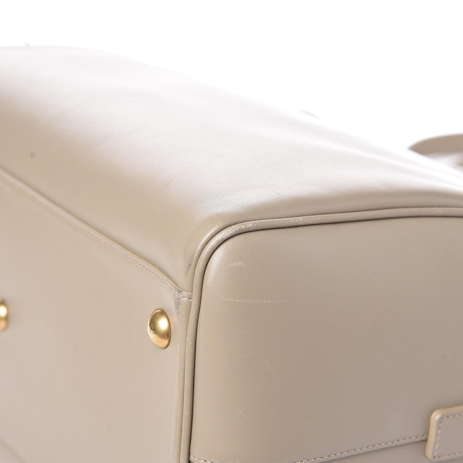 Saint Laurent Calfskin Classic Duffle 6 Beige Vintage 11 of 13