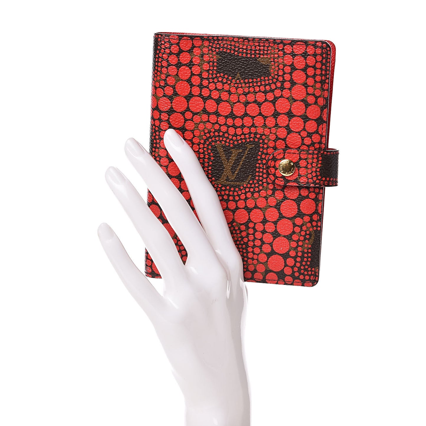 Monogram Kusama Town Small Ring Agenda Cover Red