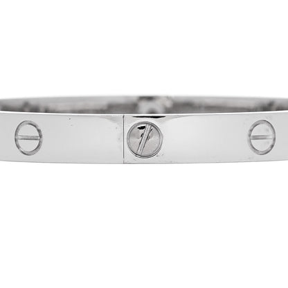 Cartier 18K White Gold 4 Diamond LOVE Bracelet 18 4 of 7