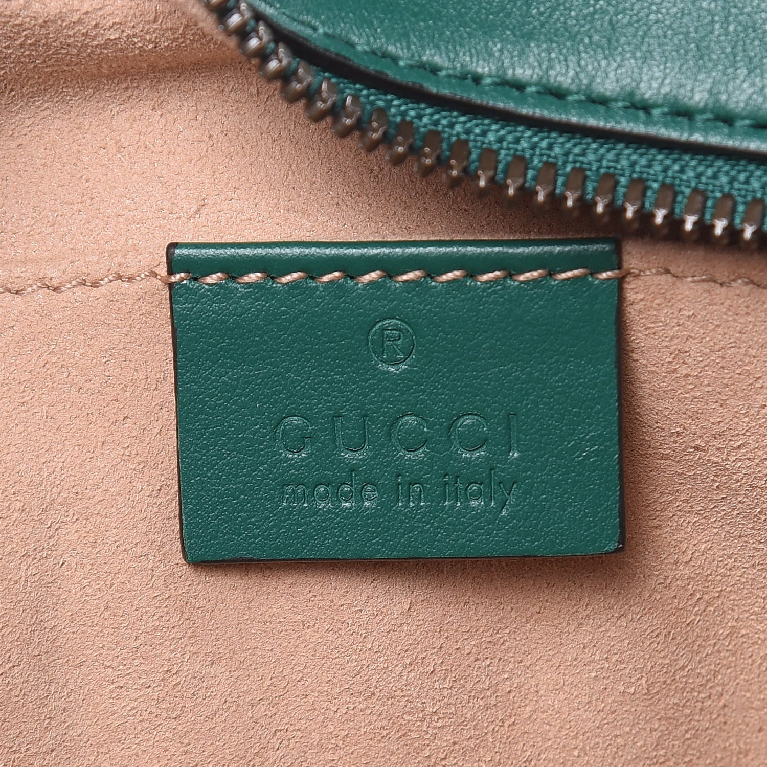 Gucci Calfskin Matelasse Small GG Marmont Chain Shoulder Bag Emerald Green 6 of 9